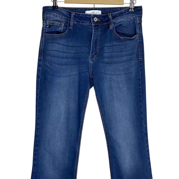 KanCan Jeans Womens 31 Bootcut High Rise Blue Stretch Denim Dark Wash Western - Picture 5 of 11